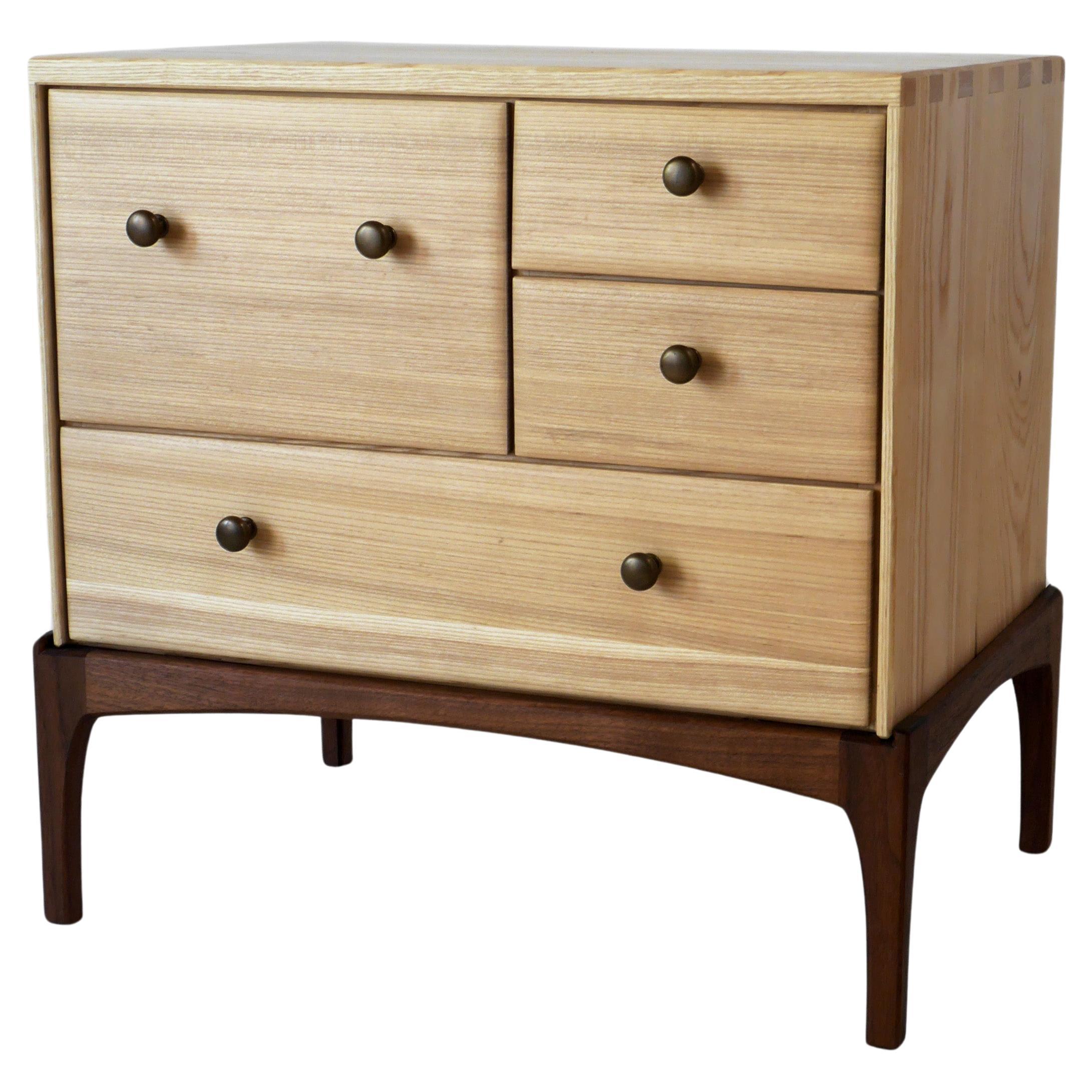 Ash Aurora Nightstand Four Drawer Modern Bedside Table/ Chest of Drawers by Arid