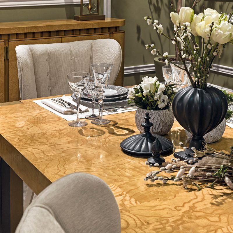Italian Ash Burl Rectangular Dining Table For Sale