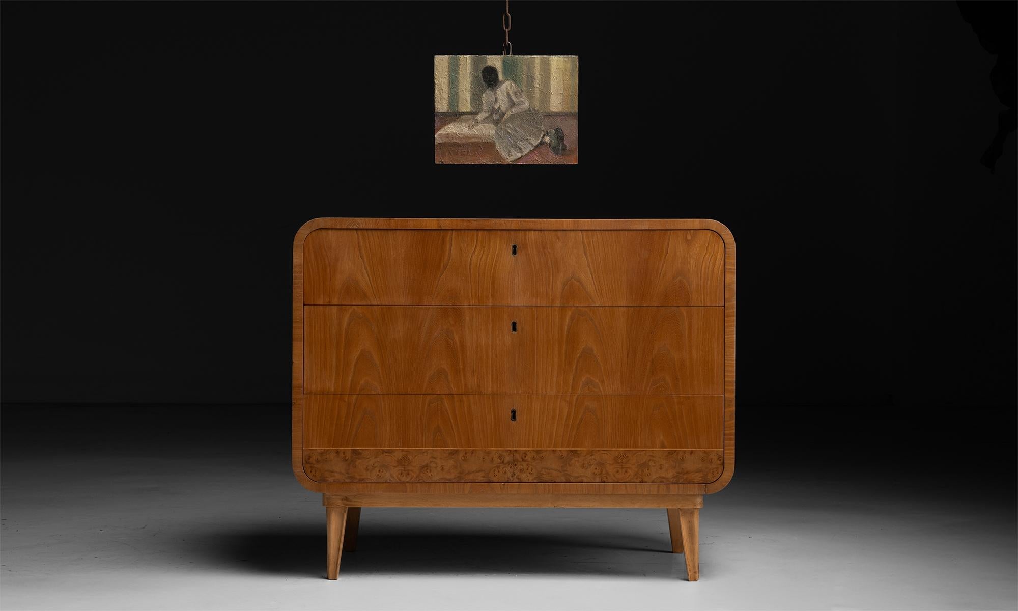 English Ash & Burr Cabinet, England circa 1950