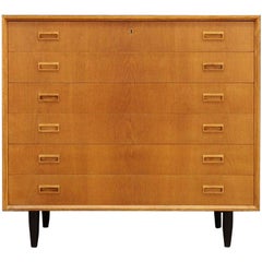 Ash Chest of Drawers Vintage Midcentury Danish Design, 1960s