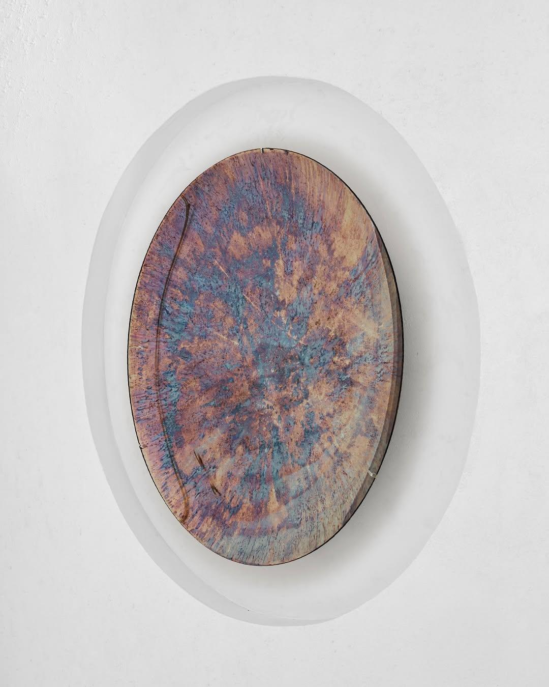 Ash Convex Sculptural Silver and Glass Mirror by Homa For Sale 3