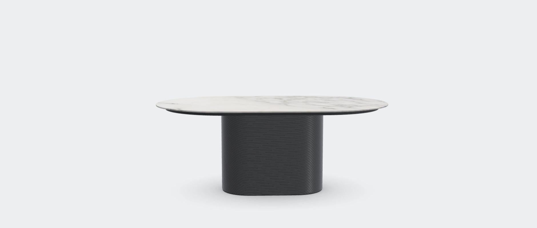 Moderne Table de salle à manger Calacata Vagli Waves L de Milla & Milli en vente