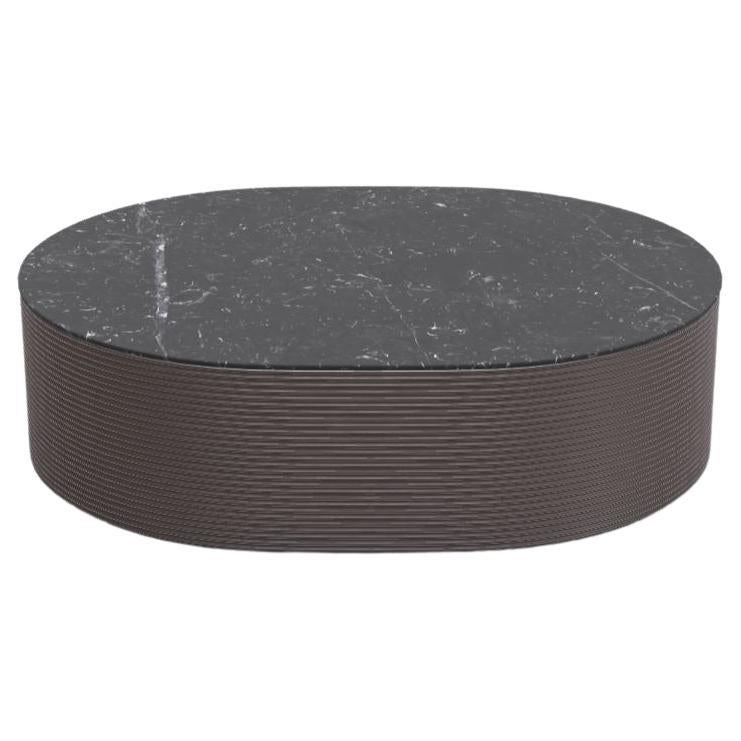 Ash Dark Nero Marquina Waves Coffee Table L by Milla & Milli For Sale