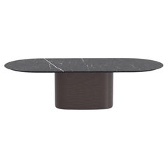 Ash Dark Nero Marquina Waves Dining Table XL by Milla & Milli
