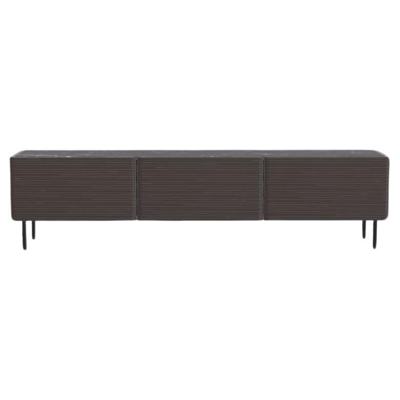 Ash Dark Nero Marquina Waves Sideboard L by Milla & Milli For Sale