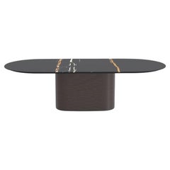 Ash Dark Sahara Noir Waves Dining Table L by Milla & Milli