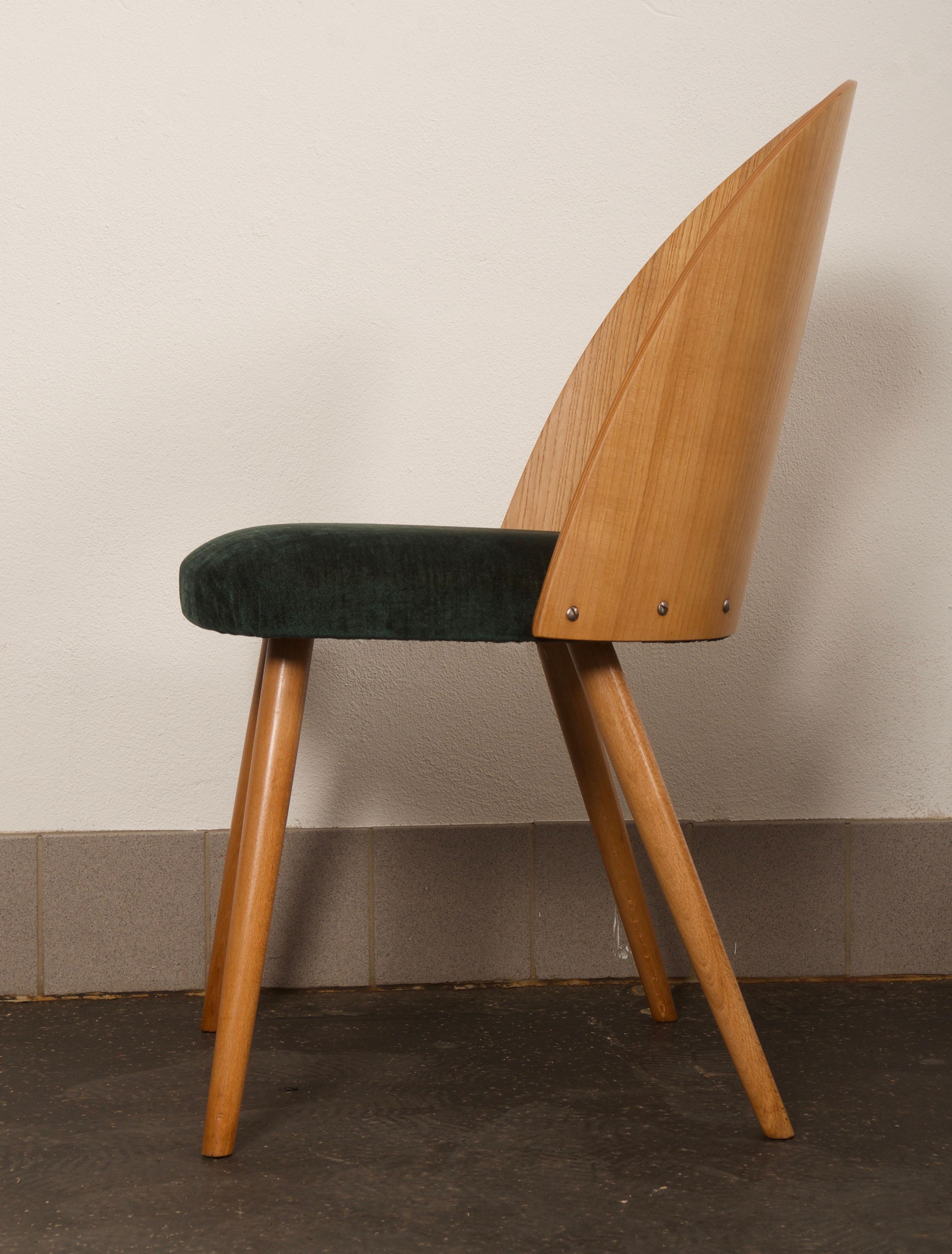 Ashwood with ash veneer, upholstered. Designed by Antonin Suman in the 1960s for Tatra in Czechoslovakia. Upholstery fabric can be customized
Up to 12 pieces available, delivery 2-3 weeks.
 