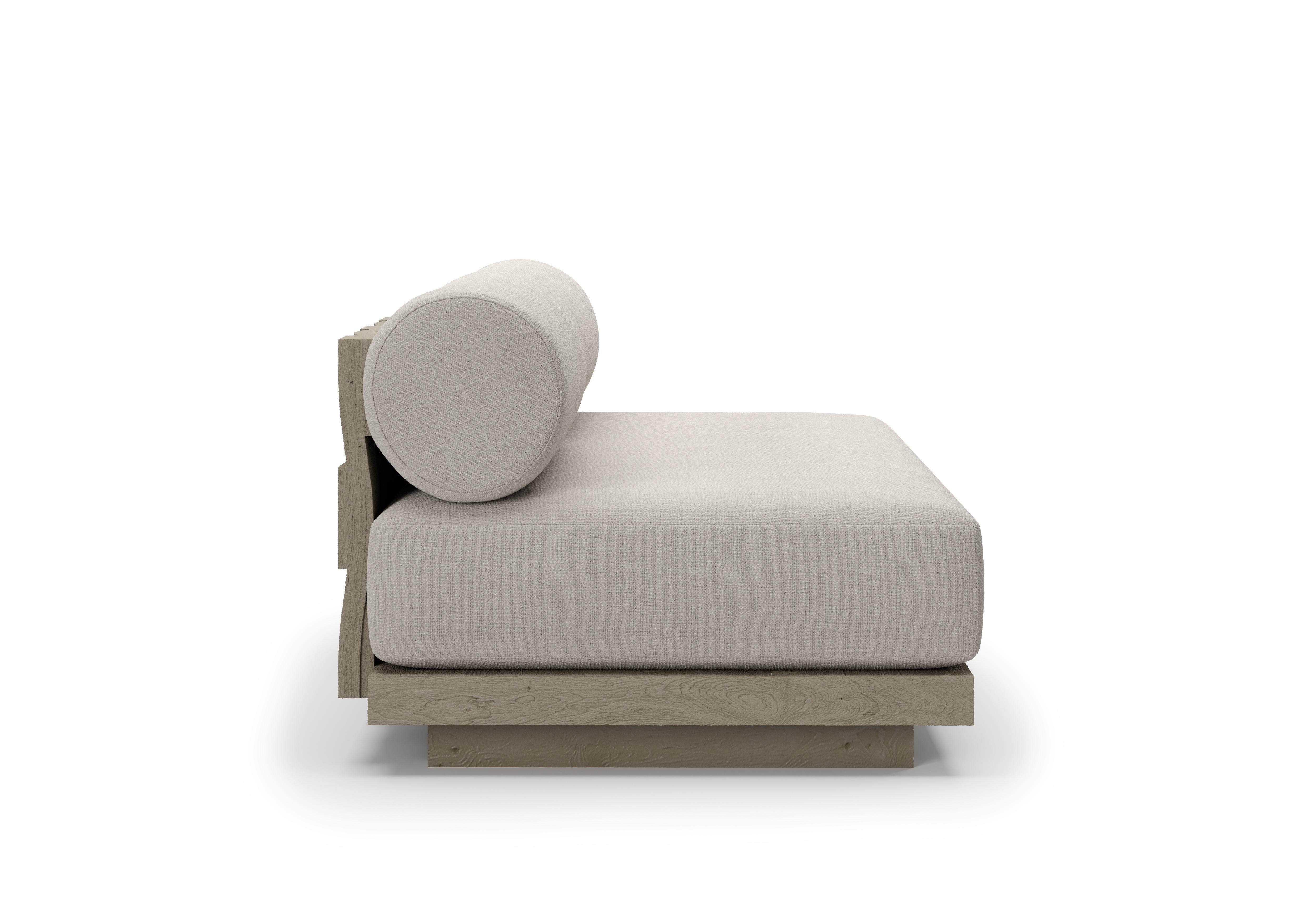 Turkish Ash Dune Armless Corner Sofa by SNOC