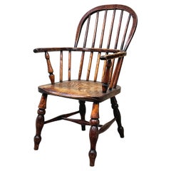Used Ash & Elm 19th Century Childs Windsor Armchair