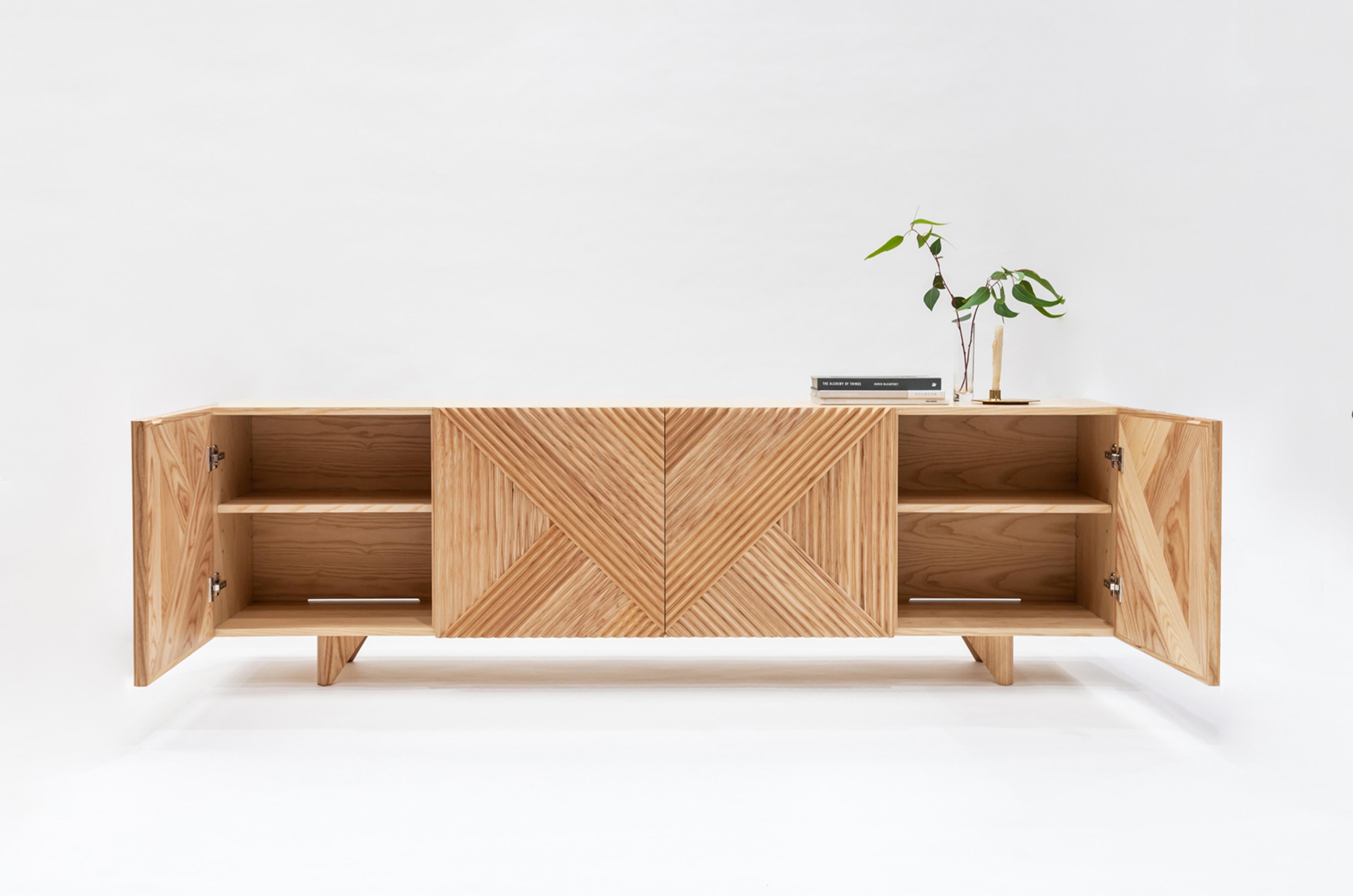 Post-Modern Ash Enzo Sideboard by Rosanna Ceravolo For Sale