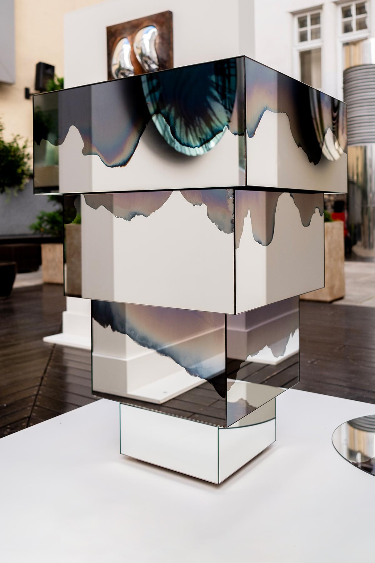 Ash Matryoshka Side Table by Homa In New Condition For Sale In Geneve, CH