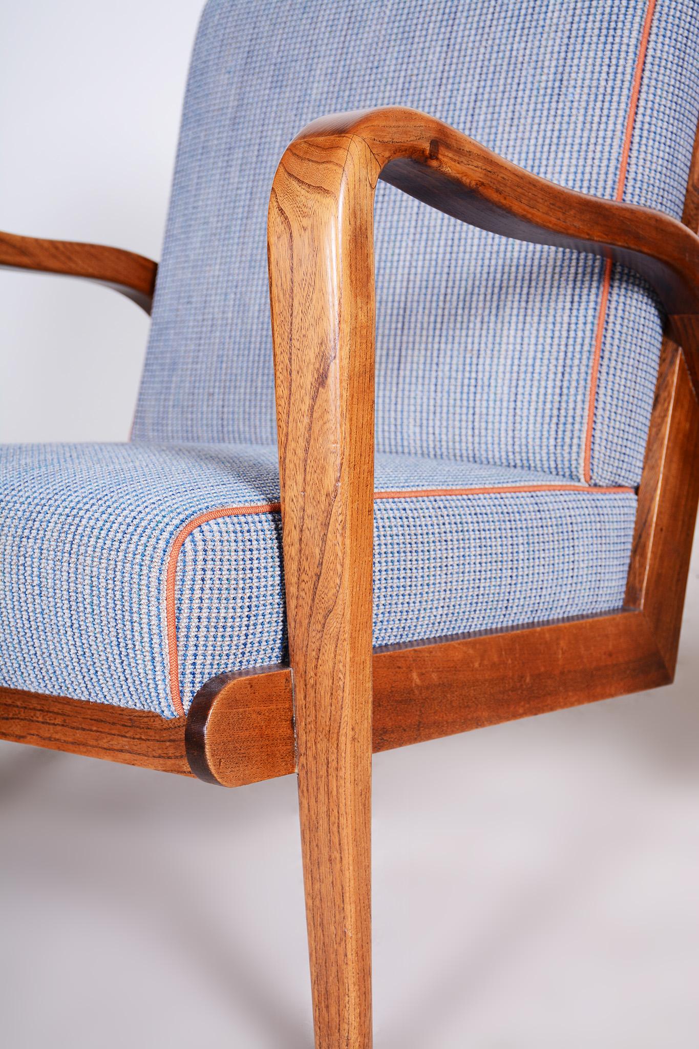 Ash Mid Century Armchairs Made in Czechia '40s, by Jan Vanek, Fully Restored 3