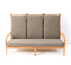 Ash Mid-Century Modern High Back Sofa by Frits Eschauzier Jr, 1967