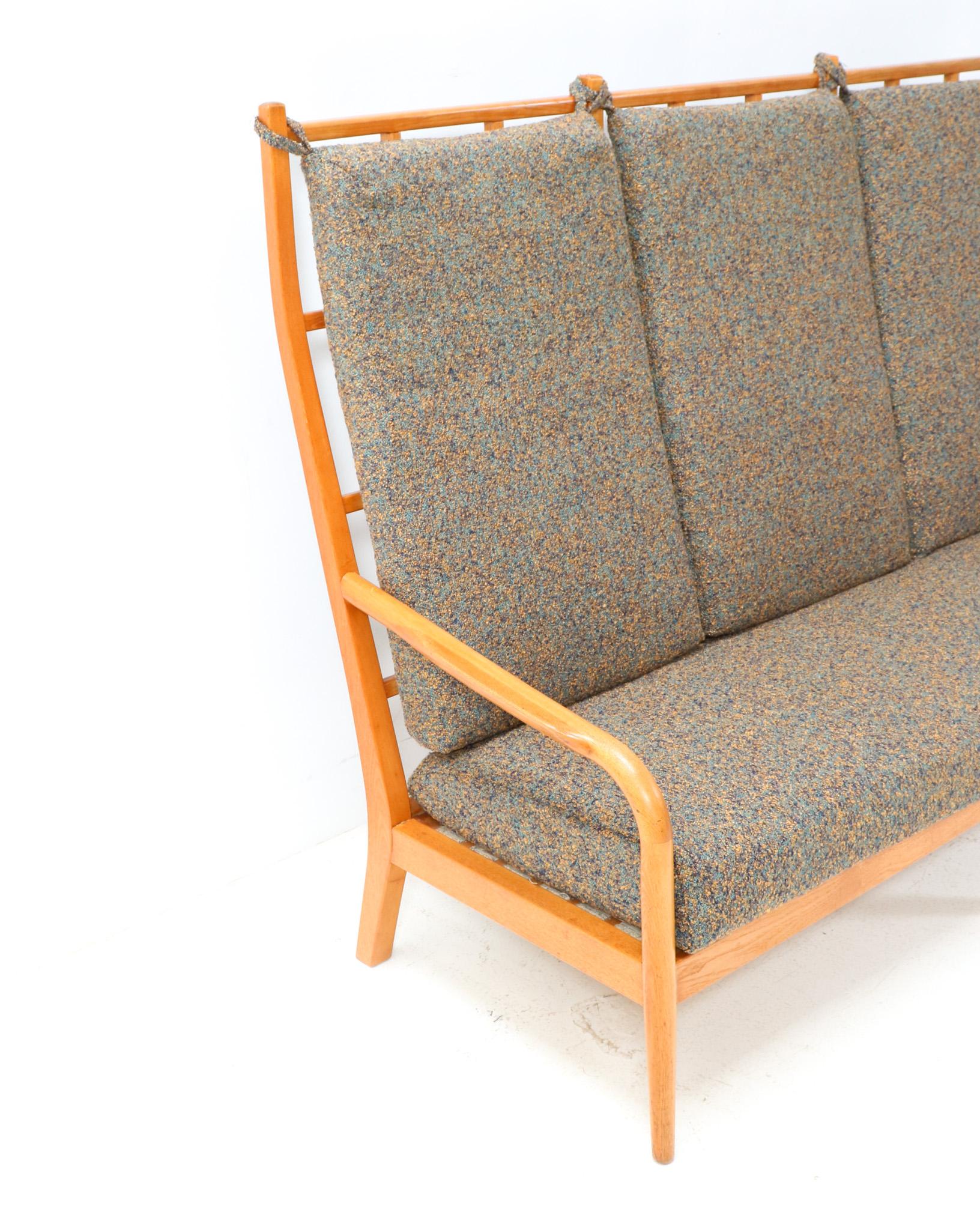 Ash Mid-Century Modern High Back Sofa by Frits Eschauzier Jr, 1967 en vente 1
