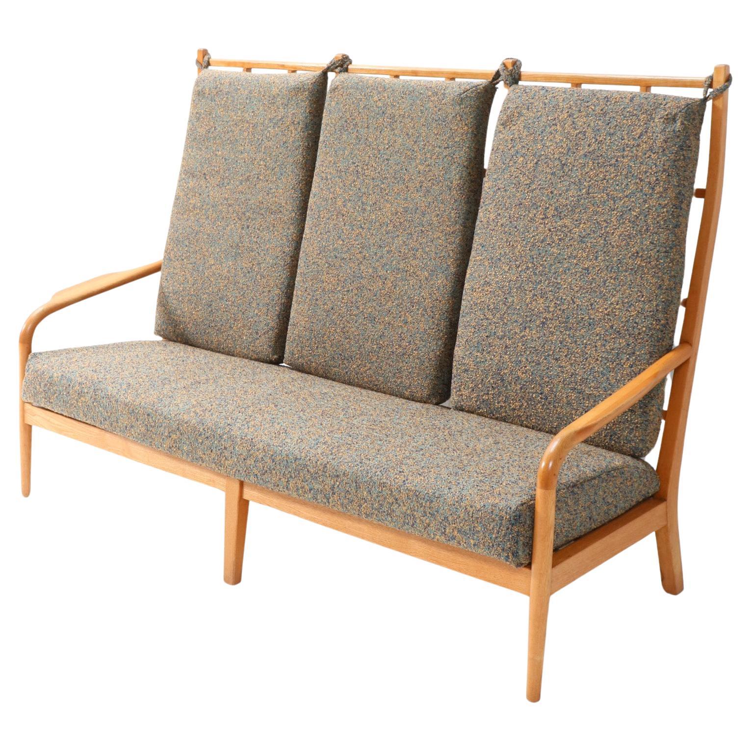 Ash Mid-Century Modern High Back Sofa by Frits Eschauzier Jr, 1967 en vente
