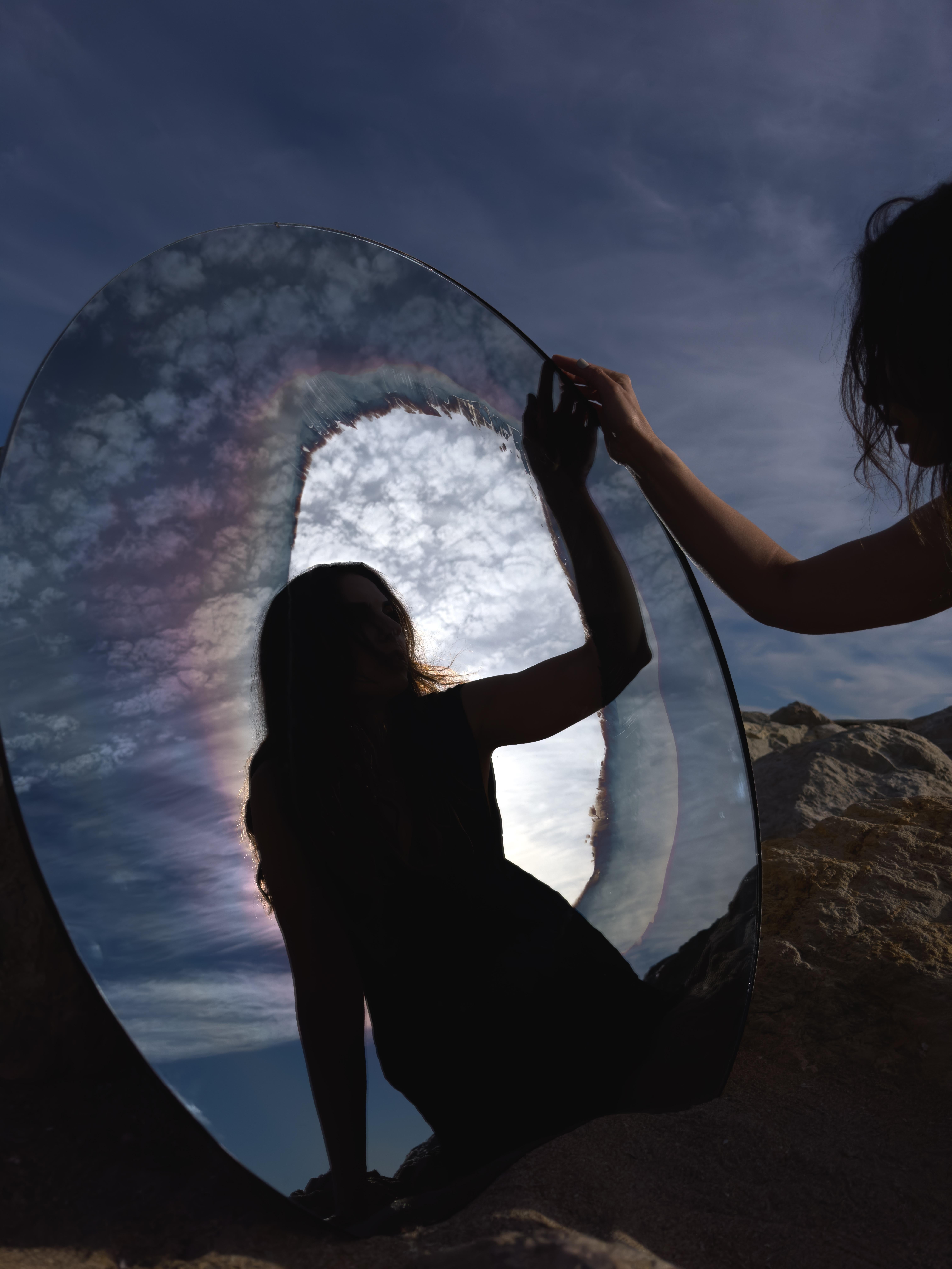 Hand-Crafted Ash Mirror For Sale