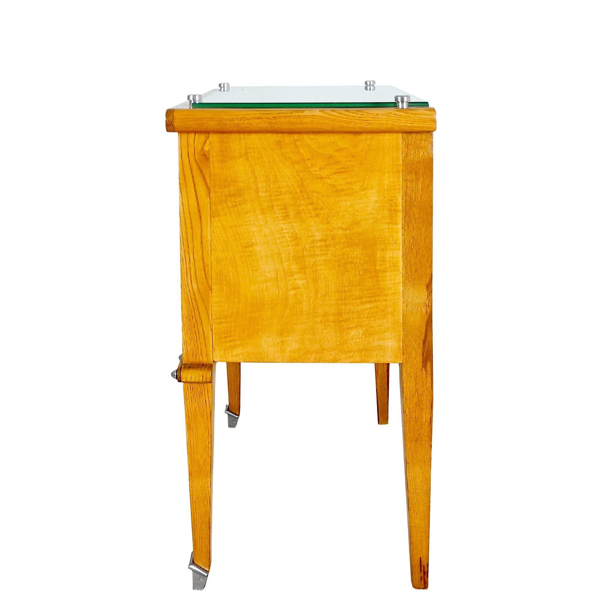 Mid-Century Modern Ash night stand - France 1940 For Sale
