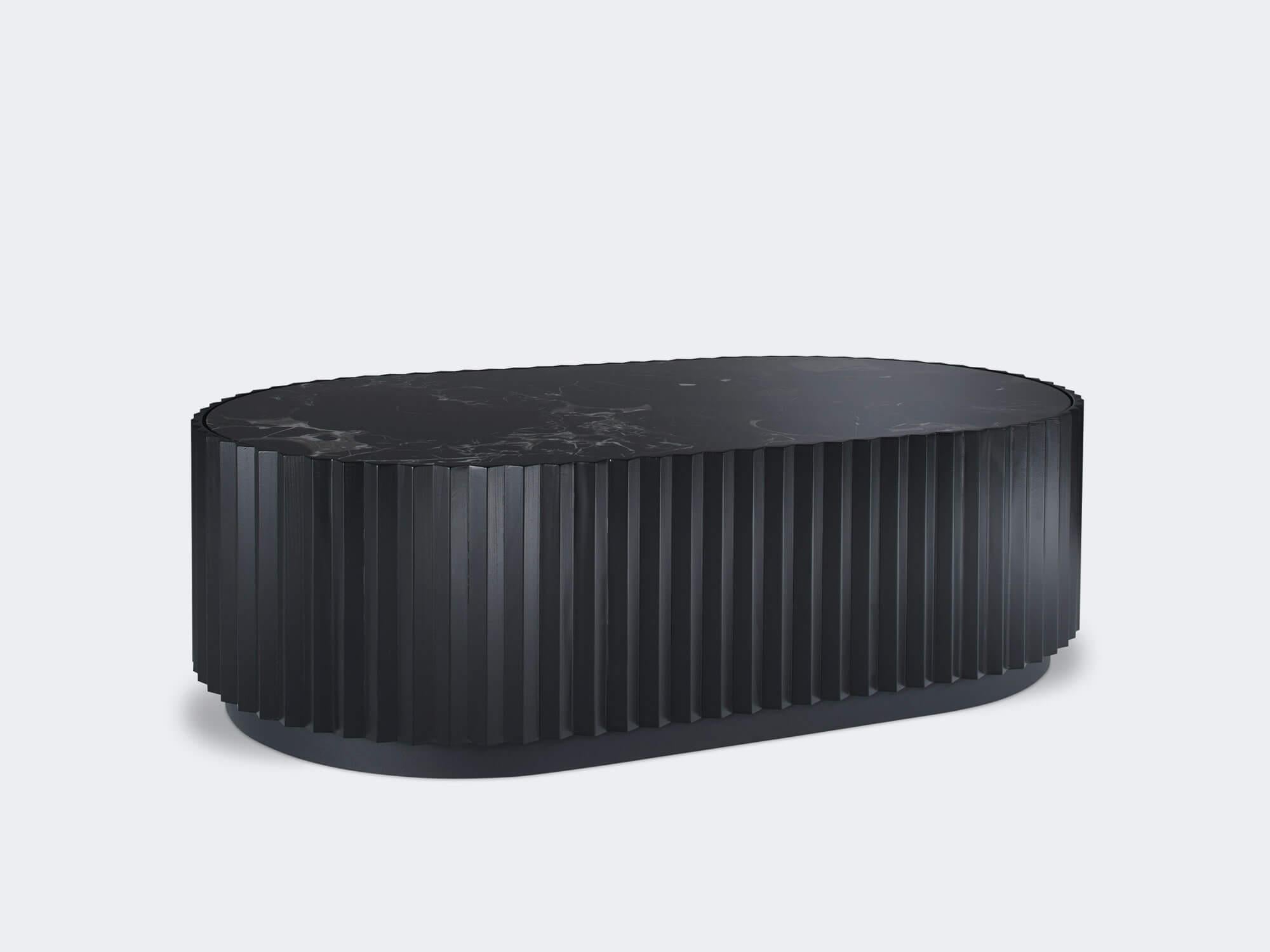 Moderne Table basse Ash Noir Black Gold Eternel L par Milla & Milli en vente