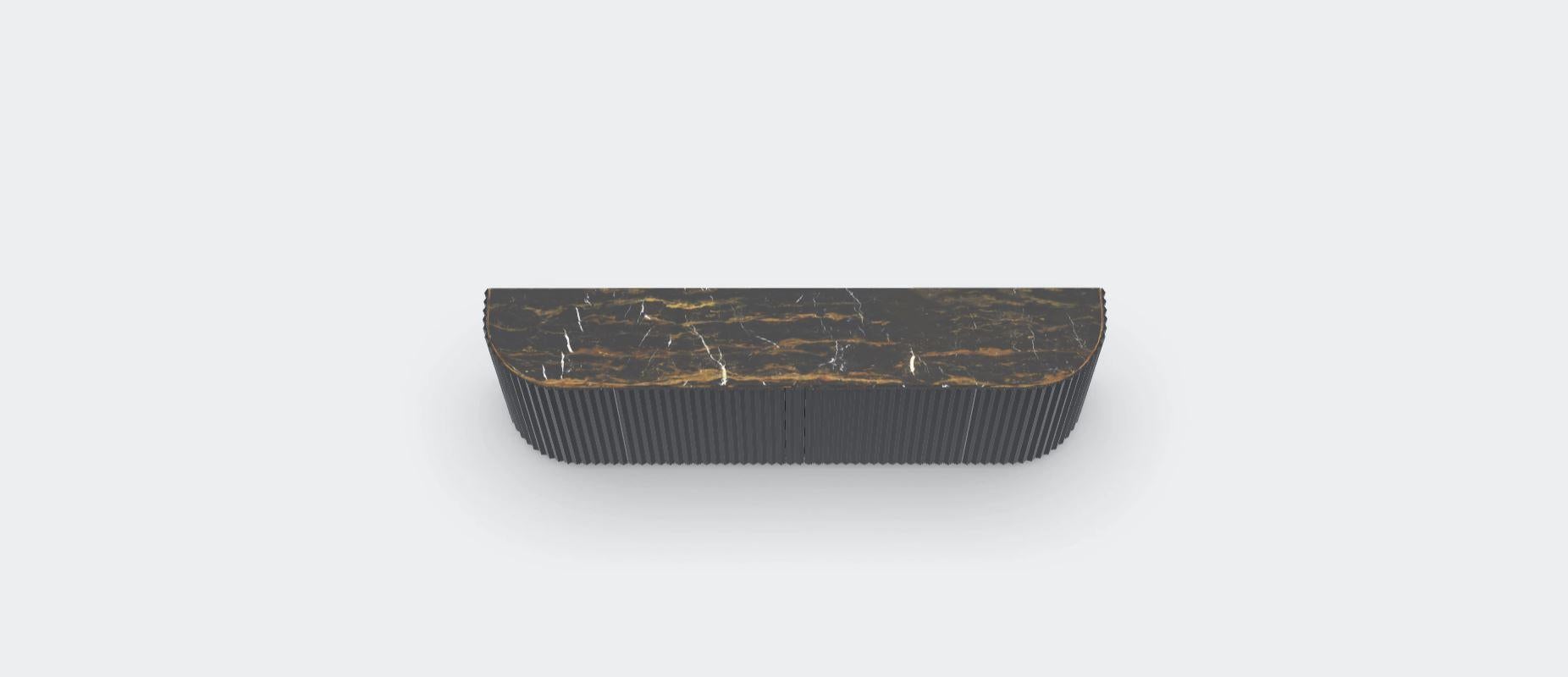 Modern Ash Noir Black Gold Eternel Sideboard Type 2 by Milla & Milli For Sale