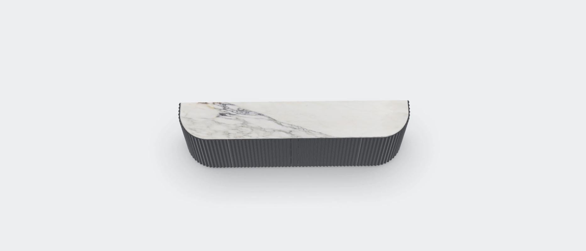 Modern Ash Noir Calacata Eternel Sideboard Type 2 by Milla & Milli For Sale