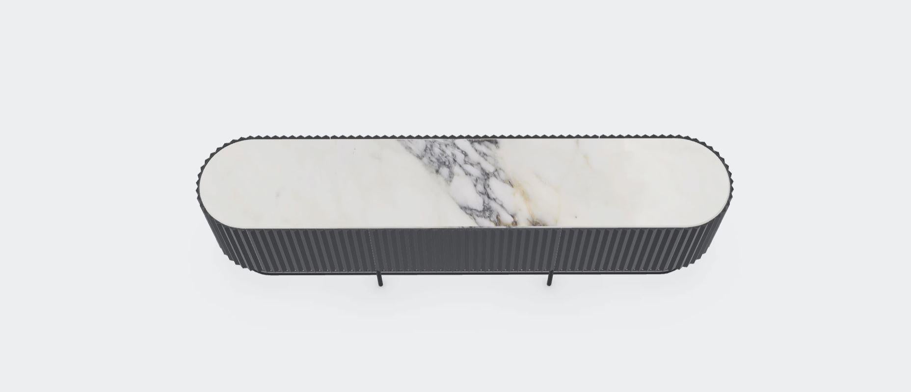 Modern Ash Noir Calacata Vagli Eternel Sideboard Type 1 by Milla & Milli For Sale