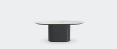 Ash Noir Calacata Waves Dining Table L by Milla & Milli