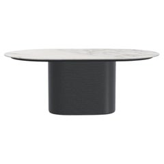 Ash Noir Calacata Waves Dining Table L by Milla & Milli