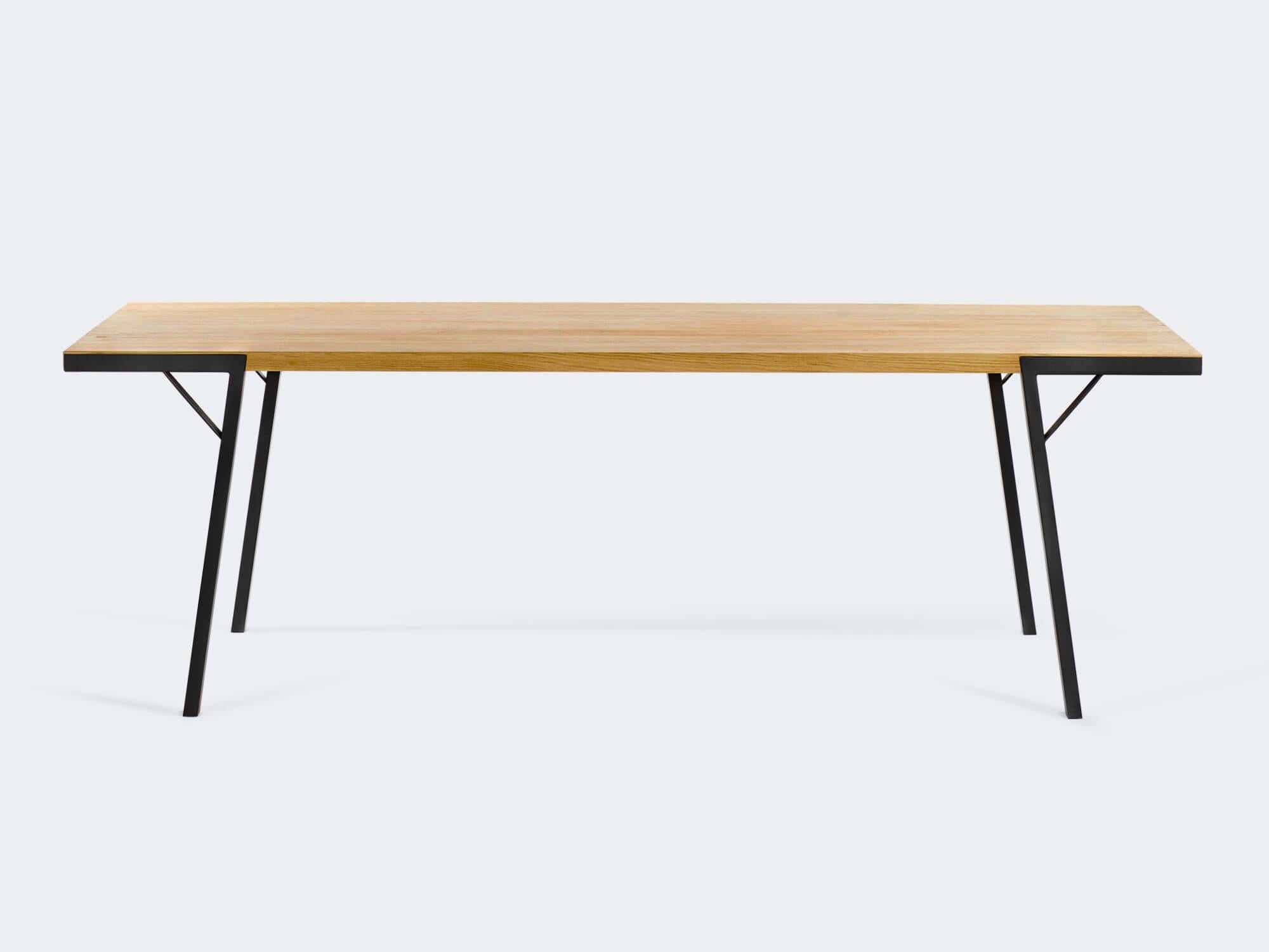 Modern Ash Noir Frame Dining Table L by Milla & Milli For Sale