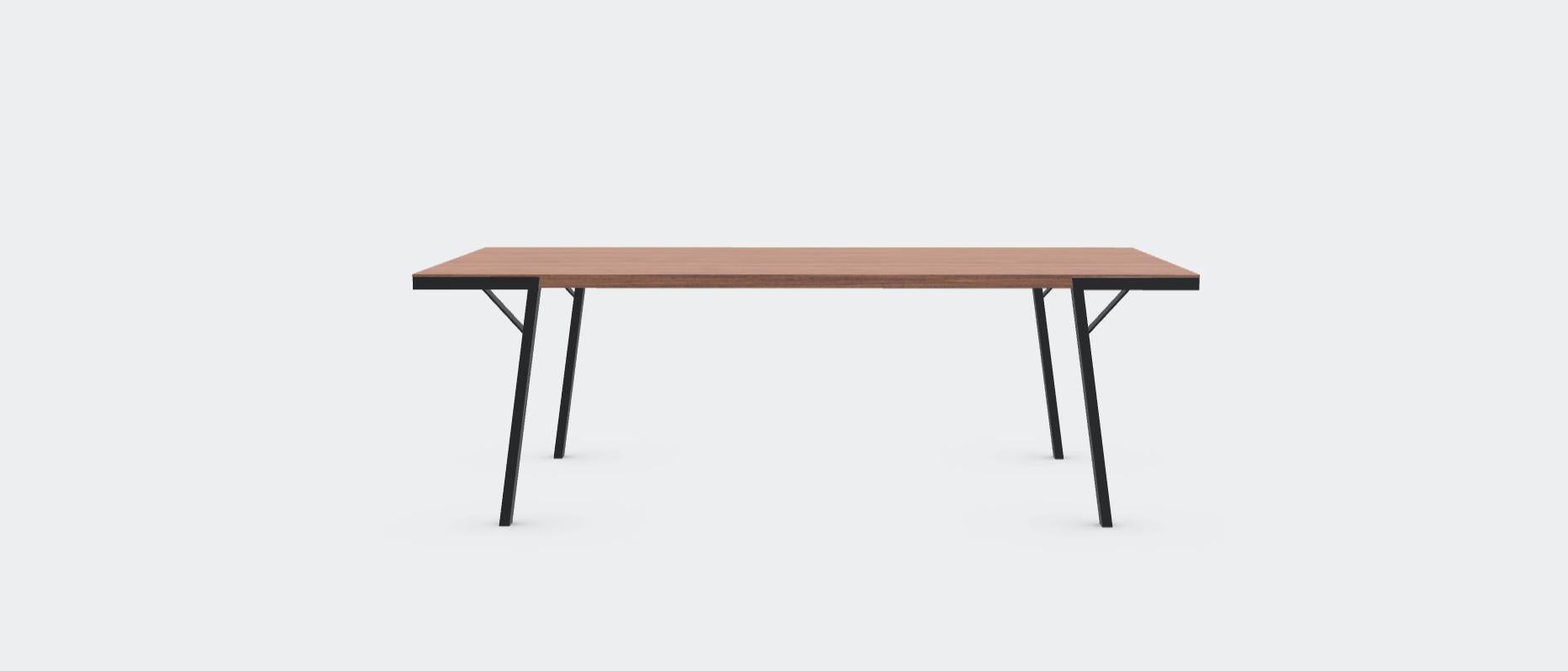 Croatian Ash Noir Frame Dining Table L by Milla & Milli For Sale
