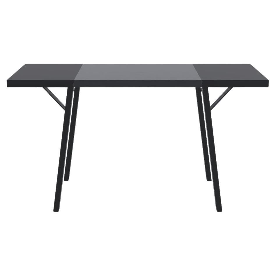 Table de bureau L avec cadre en frêne noir par Milla & Milli