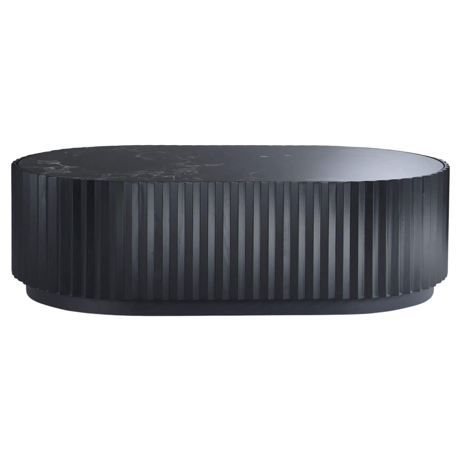 Ash Noir Nero Marquina Eternel L Coffee Table by Milla & Milli