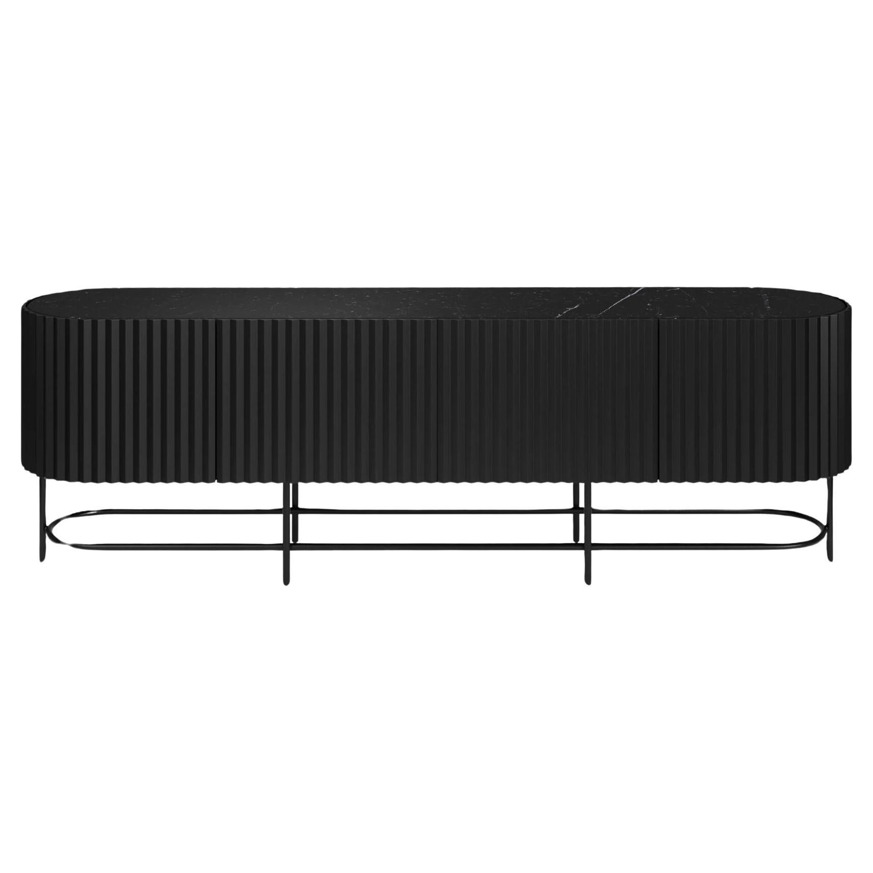 Ash Noir Nero Marquina Eternel Sideboard Type 1 by Milla & Milli For Sale
