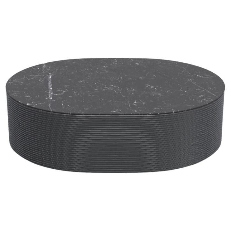 Ash Noir Nero Marquina Waves Coffee Table L by Milla & Milli For Sale