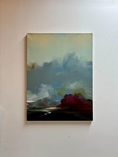 Cherry Forest A: Abstract Expressionist Landscape Painting, 2010s, New, 48x36
