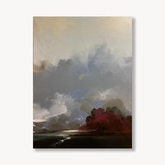 Cherry Forest A: Abstract Expressionist Landscape Painting, 2010s, New, 48x36