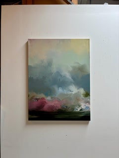 Cherry Forest B: Abstract Expressionist Landscape Painting, 2010s, New, 48x36