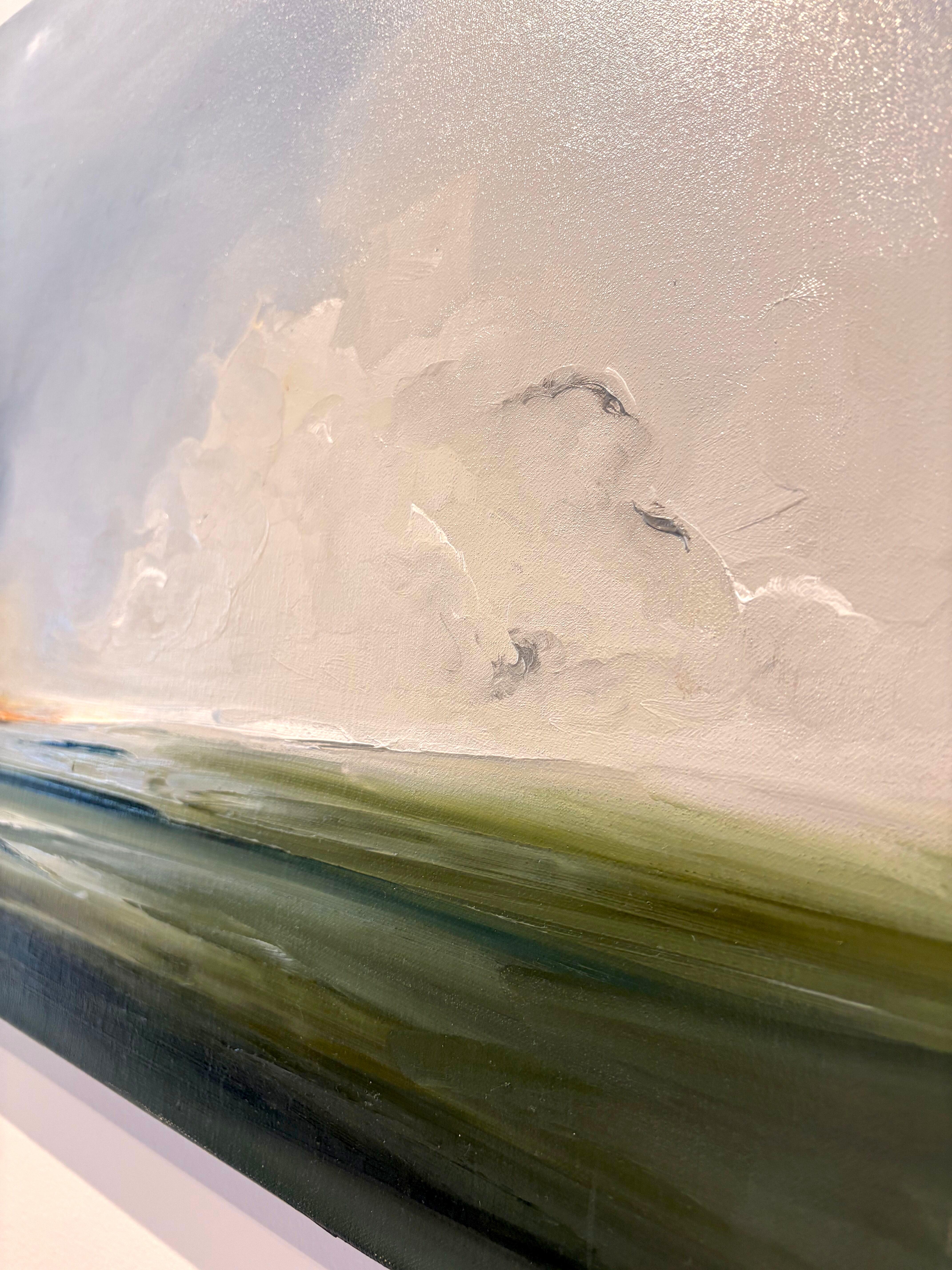 Englische Felder, Atmosphärische Landschaft Ölgemälde, 2025 im Angebot 1