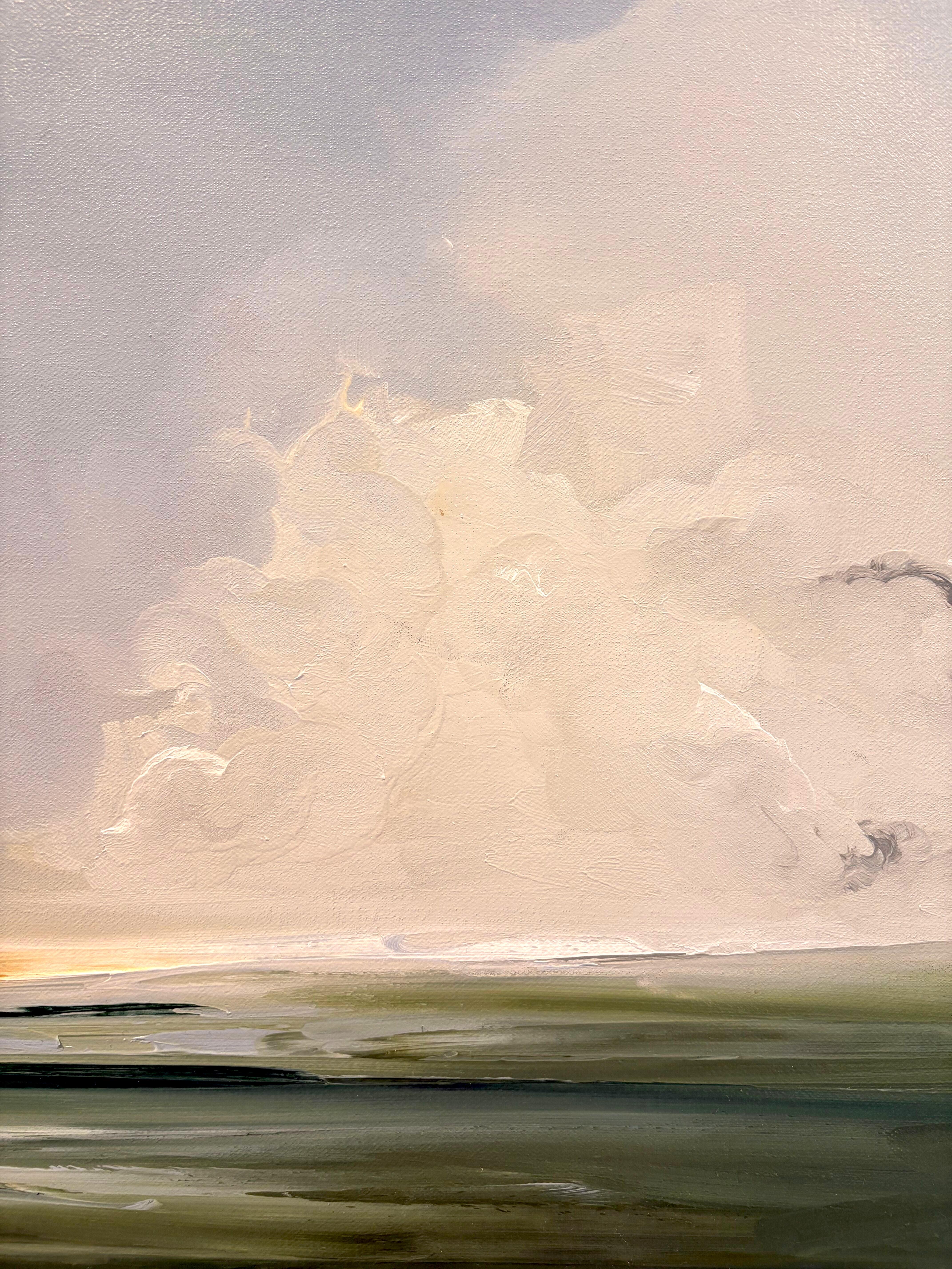 Englische Felder, Atmosphärische Landschaft Ölgemälde, 2025 im Angebot 2