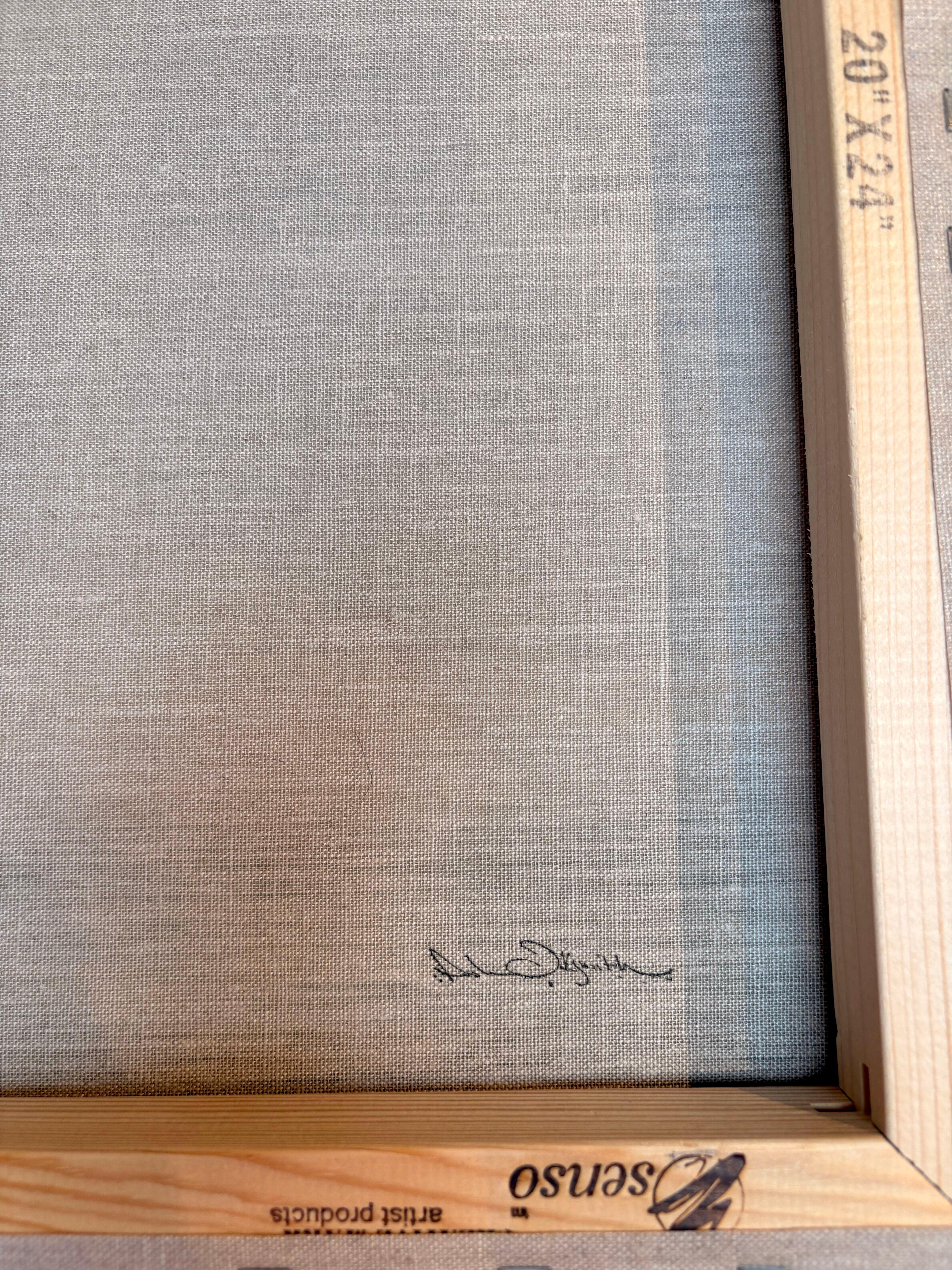 Englische Felder, Atmosphärische Landschaft Ölgemälde, 2025 im Angebot 3