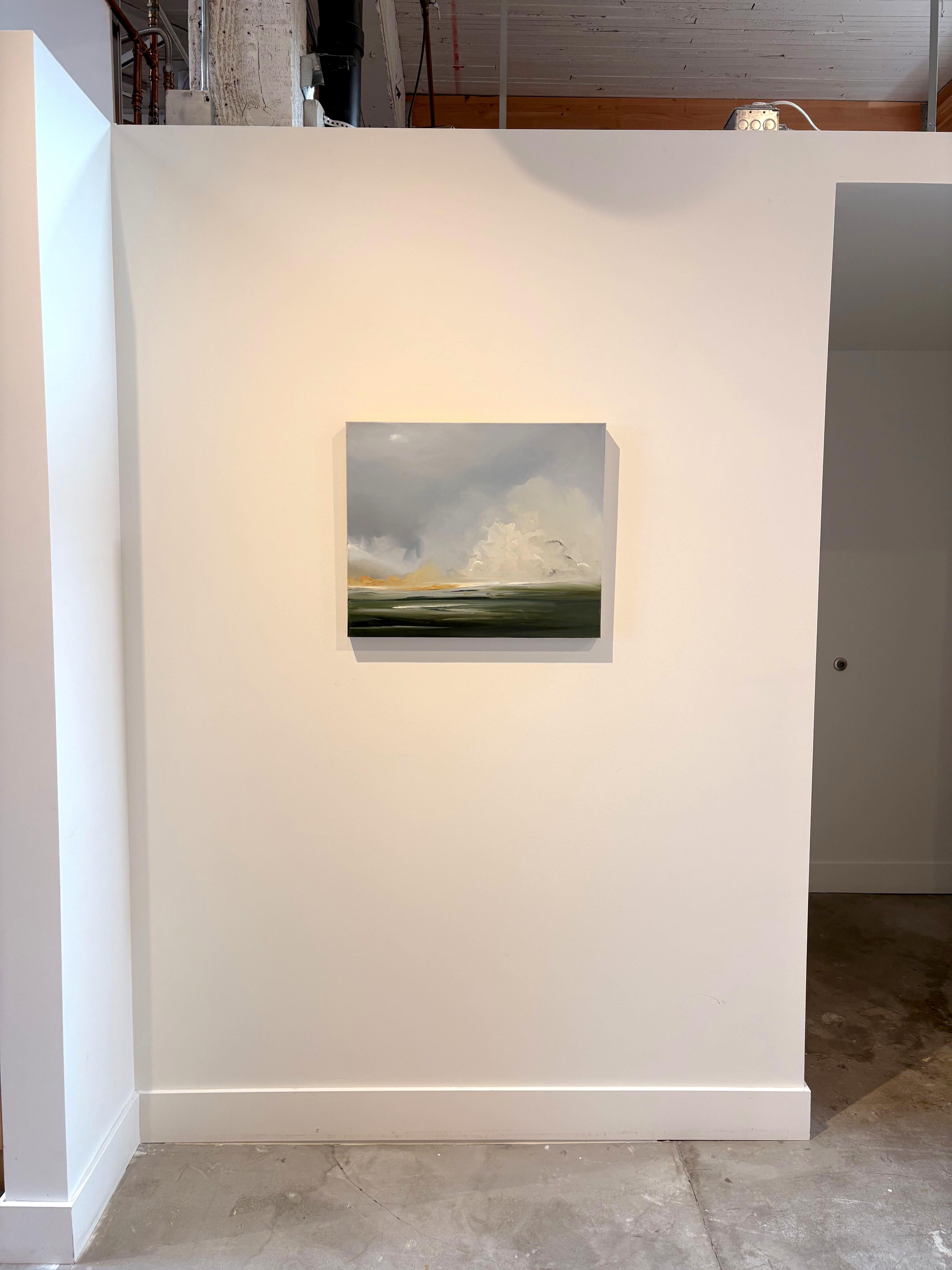 Englische Felder, Atmosphärische Landschaft Ölgemälde, 2025 im Angebot 5