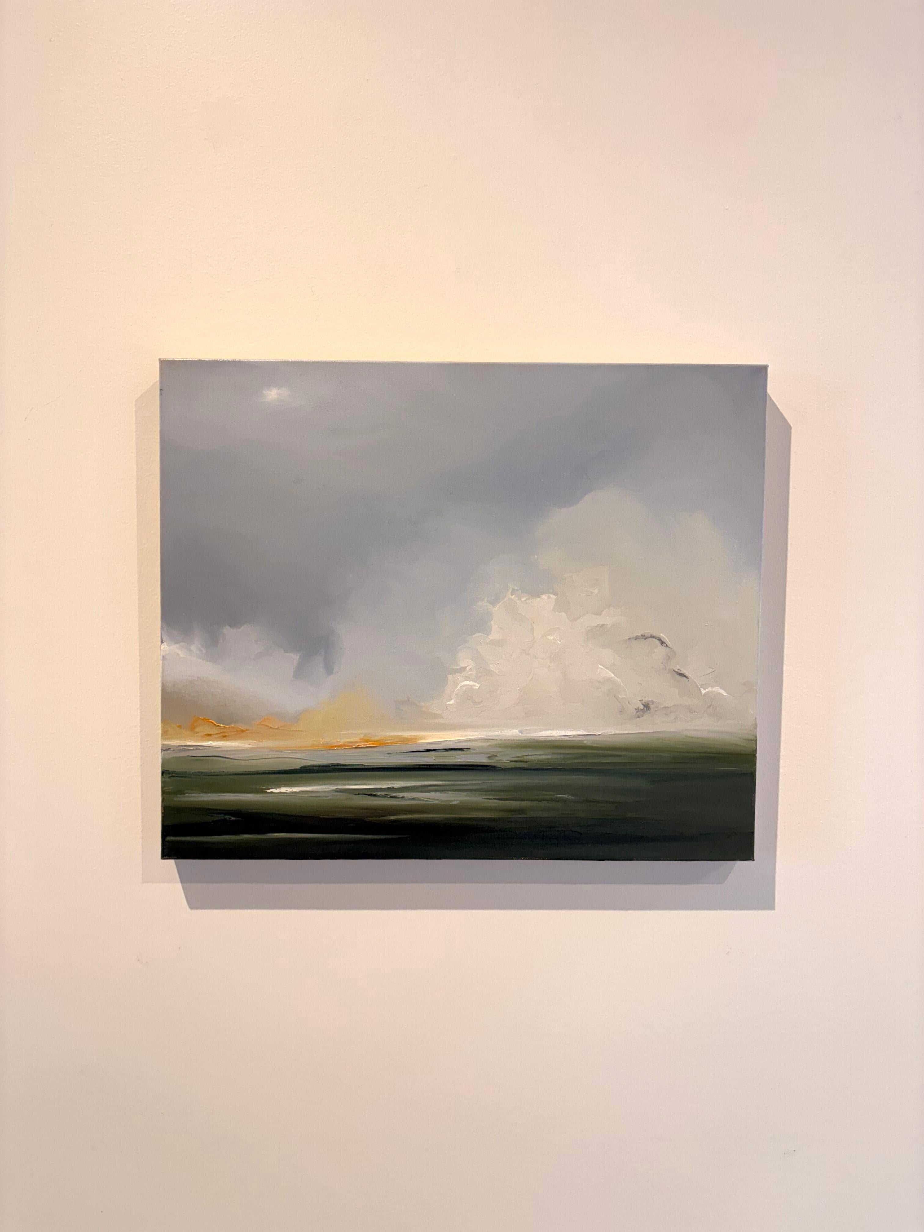 Englische Felder, Atmosphärische Landschaft Ölgemälde, 2025 im Angebot 6