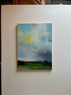 In The Distance B: Abstract Expressionist Landscape Painting, 2010s, New, 48x36