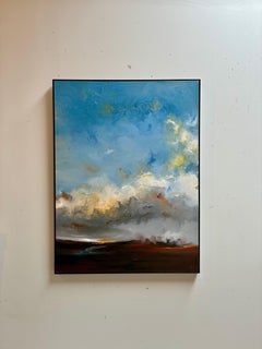 Storm Brewing: Abstract Expressionist Landscape Painting, 2010s, New, 48x36