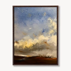 Storm Brewing: Abstract Expressionist Landscape Painting, 2010s, New, 48x36