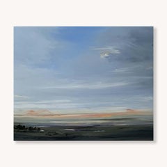 Tangerine Light, peinture à l'huile d'un paysage atmosphérique, 2025