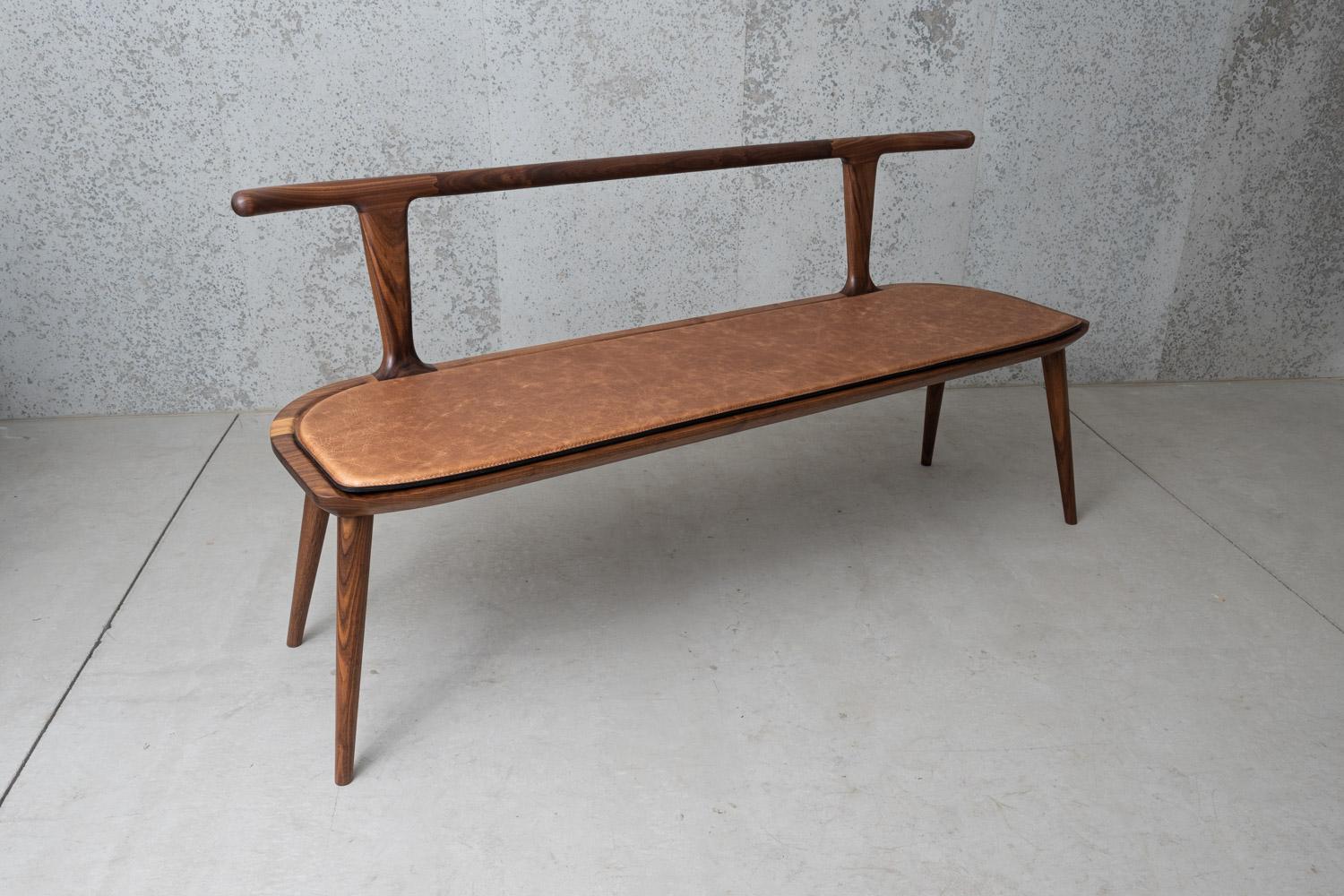Ash Oxbend Bench by Fernweh Woodworking For Sale 5