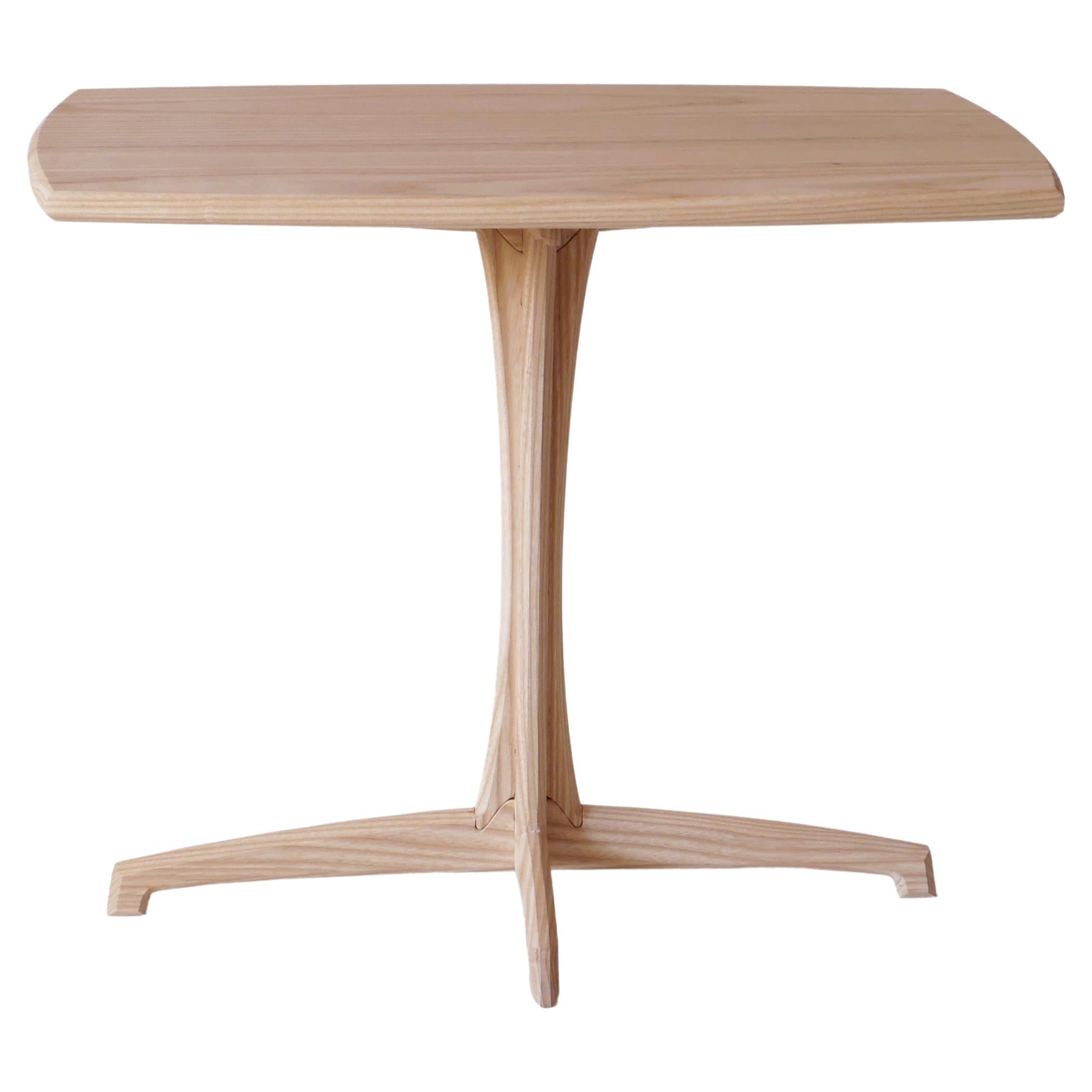 Ash Plume Side Table, Contemporary Handmade Pedestal End Table by Arid