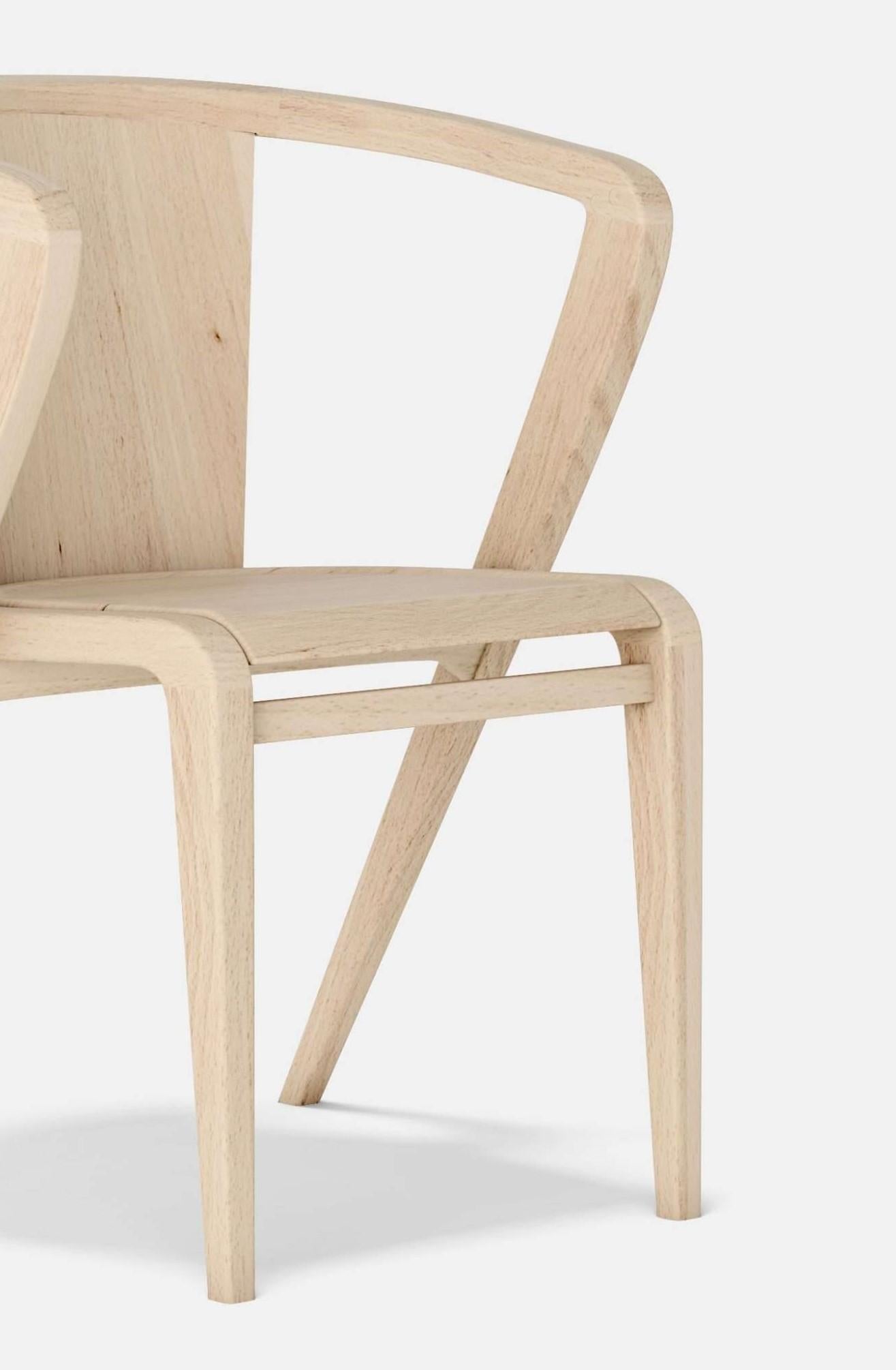 Organic Modern Ash Portuguese Roots Chair by Alexandre Caldas