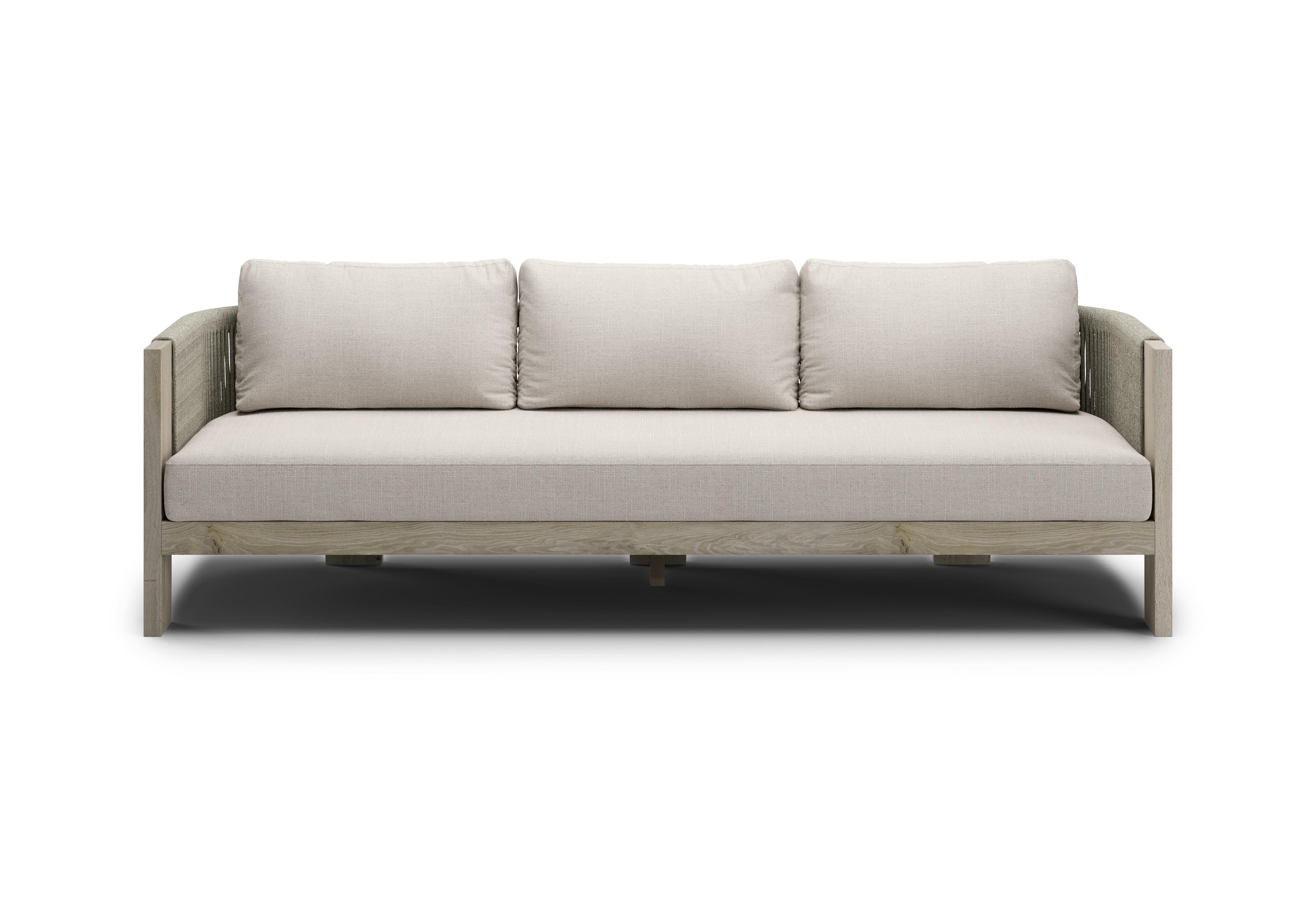Ash Ralph Seater 3 Sofa by SNOC
Dimensions: W 232 x D 80 x H 65 cm.
Materials: Teak Wood, Acrylic Rope, Sunbrella Fabric. 


Ralph-ash Collection consists of a lounge set, dining table set, bar trolley, chaise lounge and coffee tables designed with