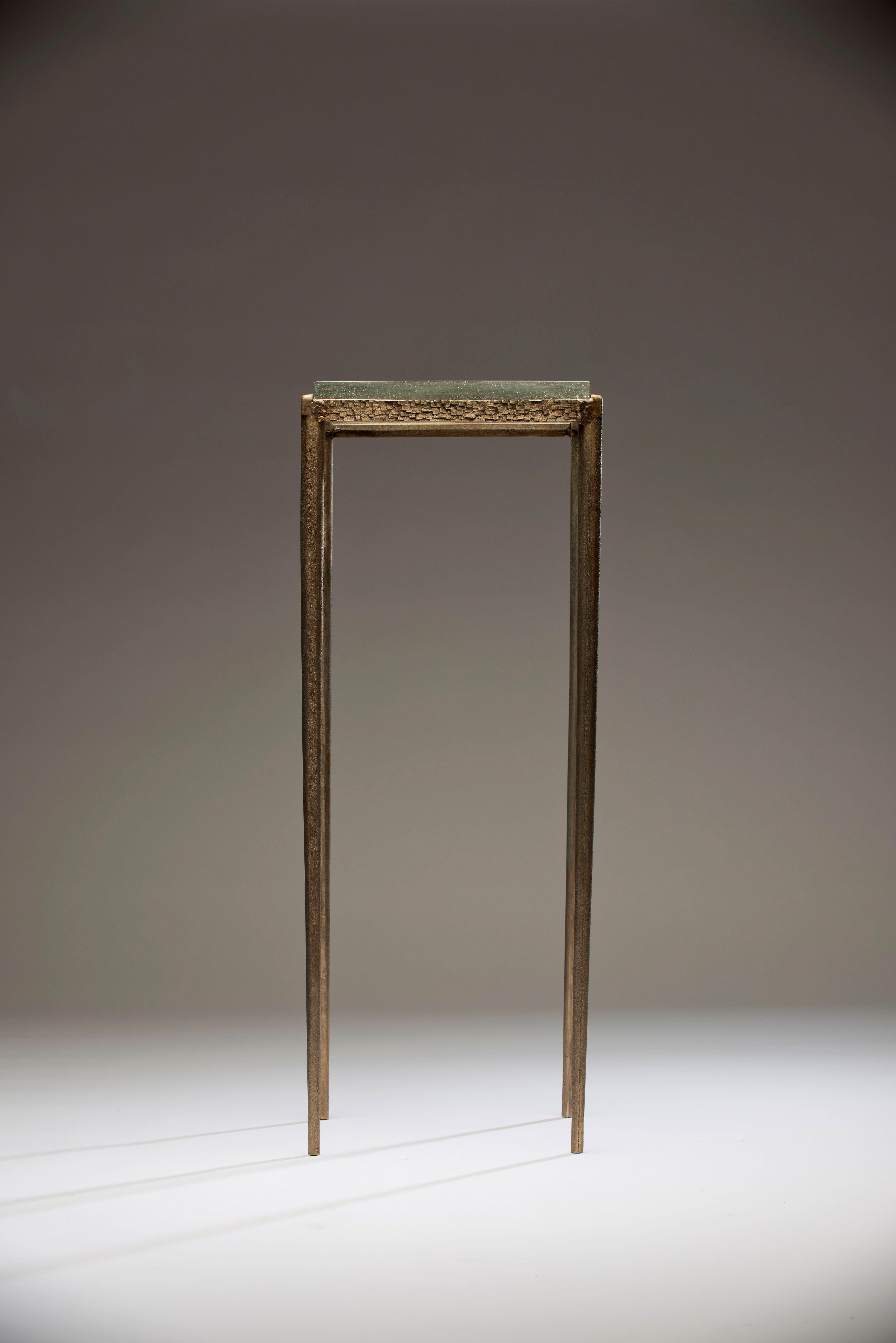 Bronzed Ash Side Table For Sale